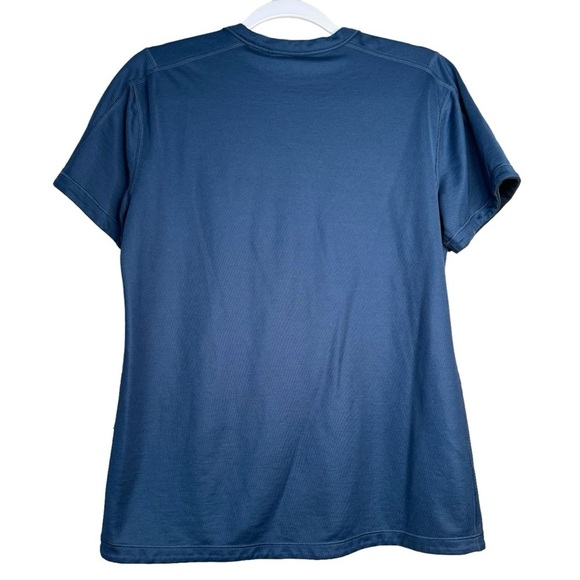 LULULEMON Concurrent Reversible Short Sleeve T-Shirt Mens M Mineral Blue Black - Picture 4 of 9